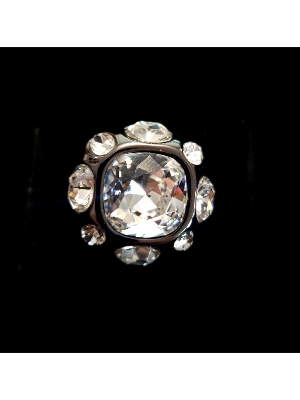 Kenneth Jay Lane KJL Rue Cambon Crystal Ring Size 10 QVC 2009 NOS COA